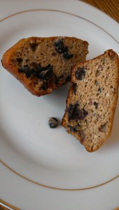 Paleo blueberry macadamia nut muffin