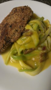 Whole 30 Chicken with butternut squash carbonara