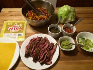 Whole 30 Steak Fajitas (only 2# flank steak in photo)
