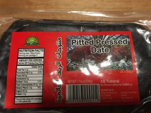 Pitted pressed dates